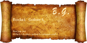 Bodai Gobert névjegykártya